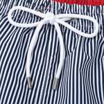 Island Sailing Print Shirt & Vertical Striped Drawstring Swim Shorts Set