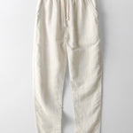 Floral Jacquard Textured Cuban Shirt & Straight Leg Linen Pants Set