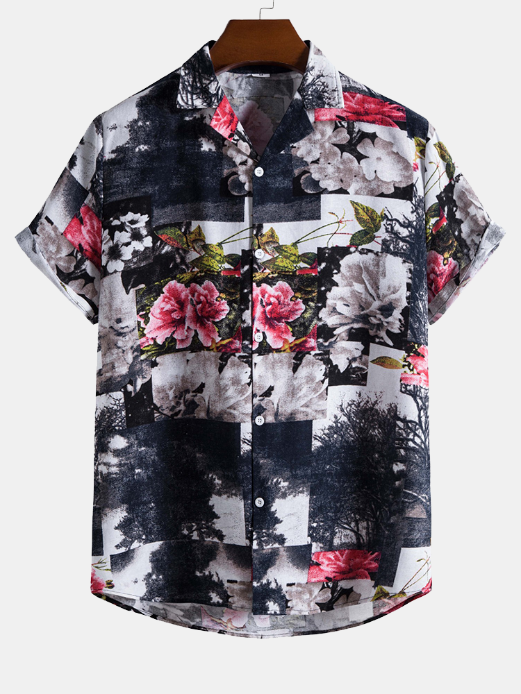 Floral Landscape Print Shirt