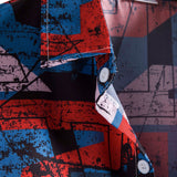 Mottled Geometric Print Shirt