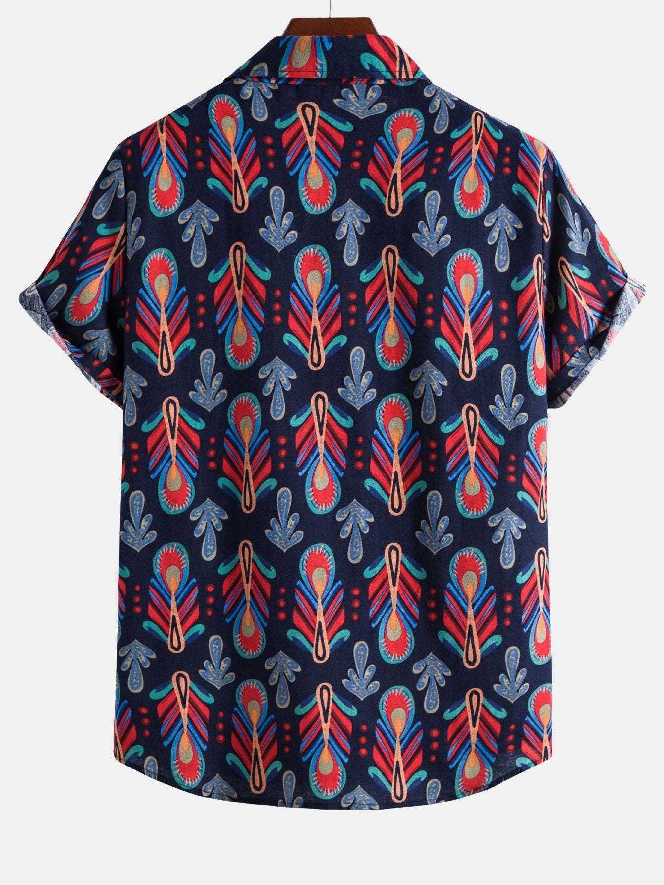 Floral Print Cotton Button Up Shirt