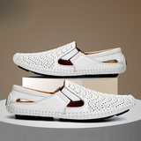 PERFORATED LEATHER SANDALS FOR MEN