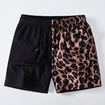 Leopard Patchwork Shirt & Leopard Print Patchwork 6" Shorts Set