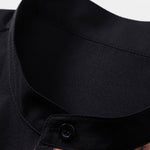 Leopard Patchwork Stand Collar Shirt