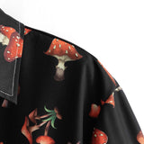 Mushroom Print Button Up Shirt