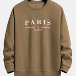 Paris Print Relax Fit Crew Neck Sweatshirt & Jogging Pants Set