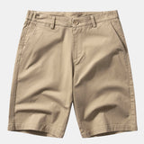 Stripe Geometric Jacquard Knitted Polo Shirt & Cotton Chino Shorts Set