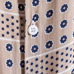 Polka Dot Flower Print Button Up Shirt