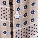 Polka Dot Flower Print Button Up Shirt