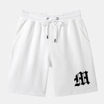 Letter Print Crew Neck Sweatshirt & Shorts Set