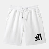 Letter Print Crew Neck Sweatshirt & Shorts Set