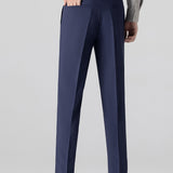 Contrast Stripe Trim Waffle Knit Polo & Slim Fit Tapered Trousers Set