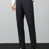 Contrast Textured Knit Polo & Slim Fit Tapered Trousers Set