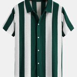 Striped Mesh Knit Shirt