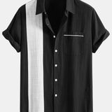 Linen Contrast Shirt & Straight Leg Linen Pants Set