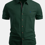 Short Sleeve Linen Button Up Shirt