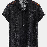 Floral Lace Cuban Shirt