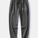 It Is What It Is Print Crew Neck Sweatshirt & Jogging Pants Set