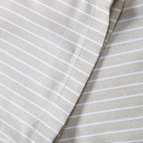 Linen Rayon Blend Shirt & Stripe Straight Leg Linen Pants Set