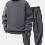 Basic Crew Neck Sweatshirt & Jogger Pants Set