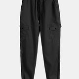 Plaid Corduroy Panel Shirt & Chino Cargo Jogger Pants Set