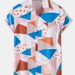 Geometric Polka Dot Print Shirt