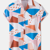Geometric Polka Dot Print Shirt