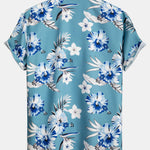 Tropical Floral Print Button Up Shirt