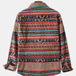 Long Sleeved Tribal Print Corduroy Shirt