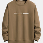 Balance Stripe Print Crew Neck Sweatshirt & Jogging Pants Set