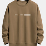 Balance Stripe Print Crew Neck Sweatshirt & Jogging Pants Set