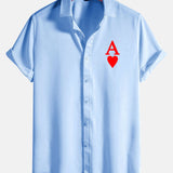 Poker Hearts Graphic Print Shirts