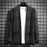 CHECKERED KNIT CARDIGAN FOR MEN