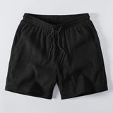 Textured Seersucker Short Sleeve Shirt & Drawstring 6“ Shorts Set