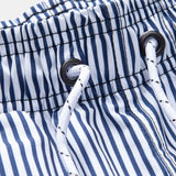 Linen Cotton Shirt & Stripe Print Swim Shorts Set
