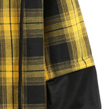 Plaid Button Front Hooded Shirt