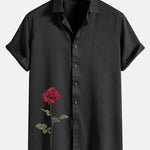 Red Rose Graphic Print Shirts