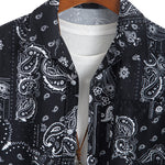 Paisley Print Shirt & Drawstring Swim Shorts Set