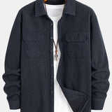 Teddy Lined Long Sleeve Corduroy Shirt