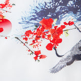 Oriental Ink Painting Shirt & Man Mid Length Drawstring Swim Shorts Set