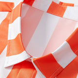 Stripe Print Shirt & Swim Shorts Set