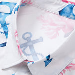 Coral Anchor Print Shirt & Swim Shorts Set