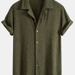 Animal Texture Terry Cuban Shirt & Shorts Set