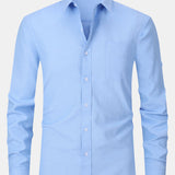 Long Sleeve Pocket Button Up Oxford Shirt