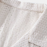 Geometric Jacquard Cuban Collar Shirt