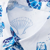 Turtle Print Shirt & Striped Swim Shorts Set