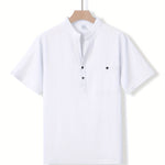 HENLEY COTTON SHIRT FOR MEN