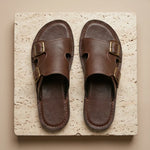 Kingsley Double-Buckle Slide Sandals