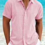 LINEN LAPEL SHIRT FOR MEN