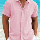 LINEN LAPEL SHIRT FOR MEN